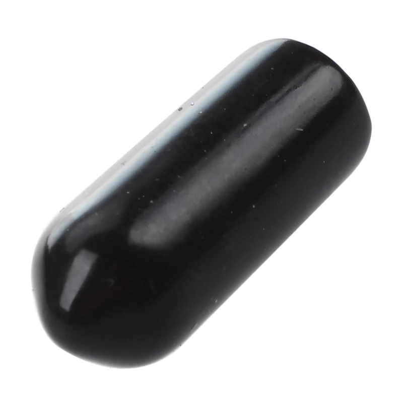 100 шт 6 мм внутренний диаметр круглый наконечник черные ПВХ изолированные