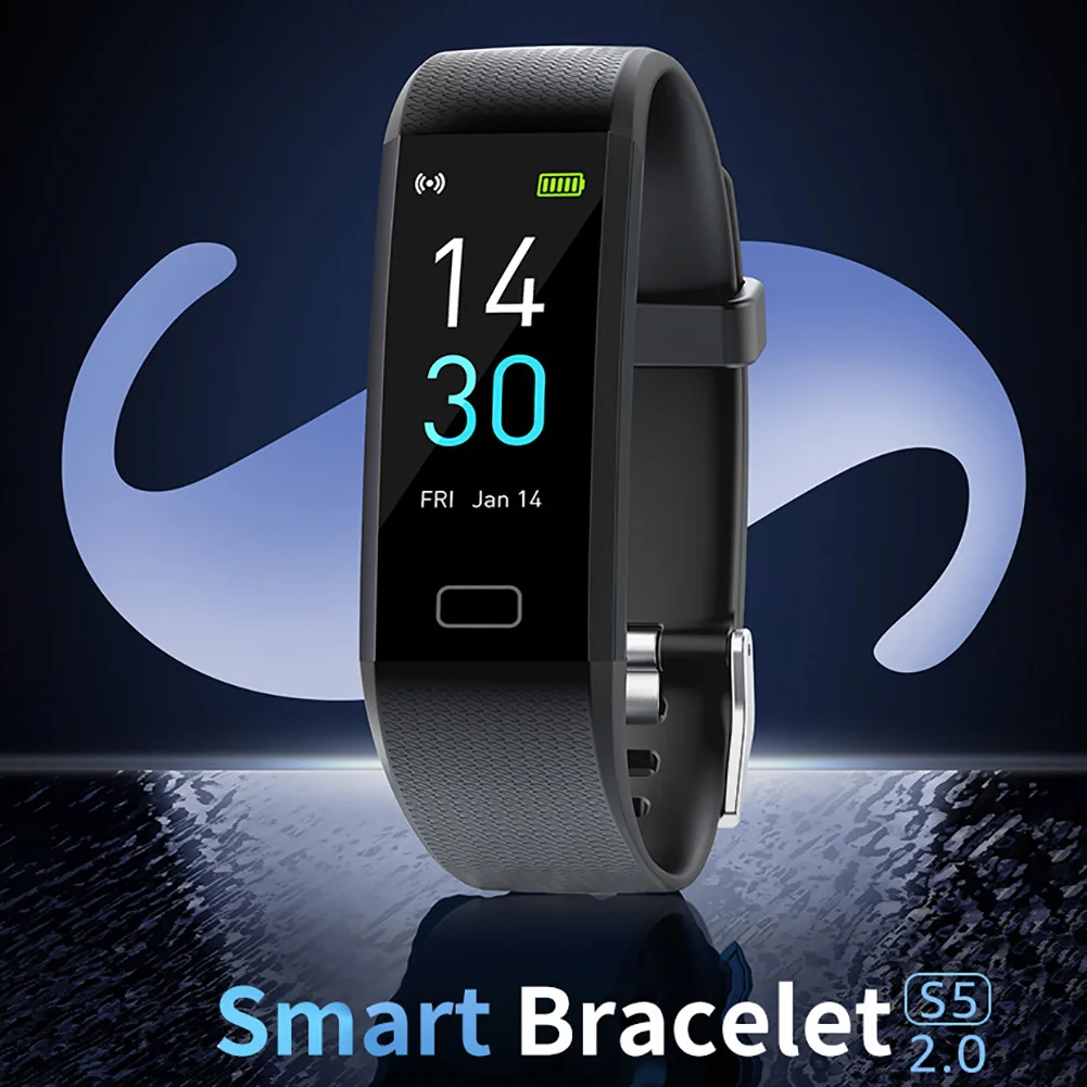 Фитнес трекер водонепроницаемый смарт браслет часы экран монитор сердечного