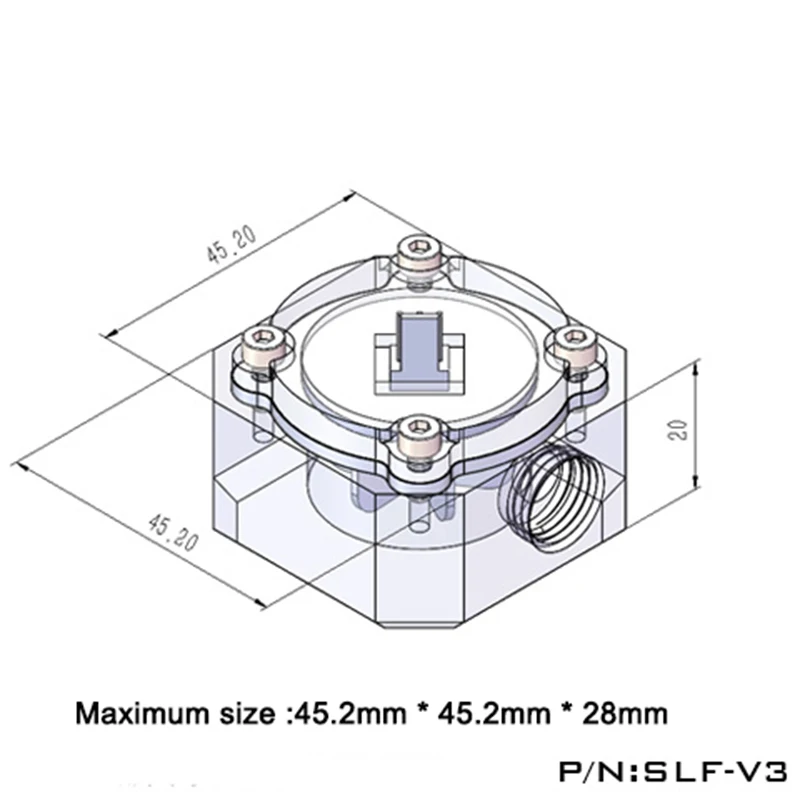 SLF-V3 G1/4Inch Water Cooling System Electronic Flow Sensor Indicator Access the Motherboard to Read Data |