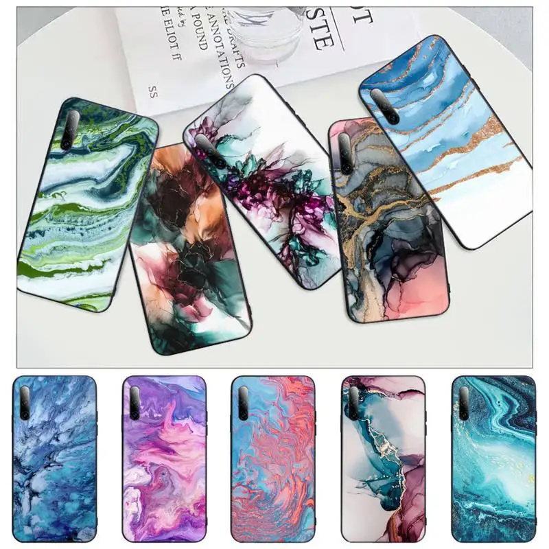 

Dark Blue Marble art Pattern Phone Case For iphone 12 11 13 7 8 6 s plus x xs xr pro max mini shell