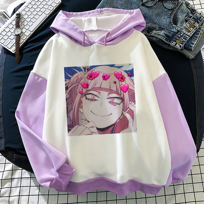 

Autumn My Hero Academia Cute Anime Aesthetic Kawaii Hentai Himiko Harajuku Hoodie Hoodied Long Sleeve Fashion Sweatshirt Women