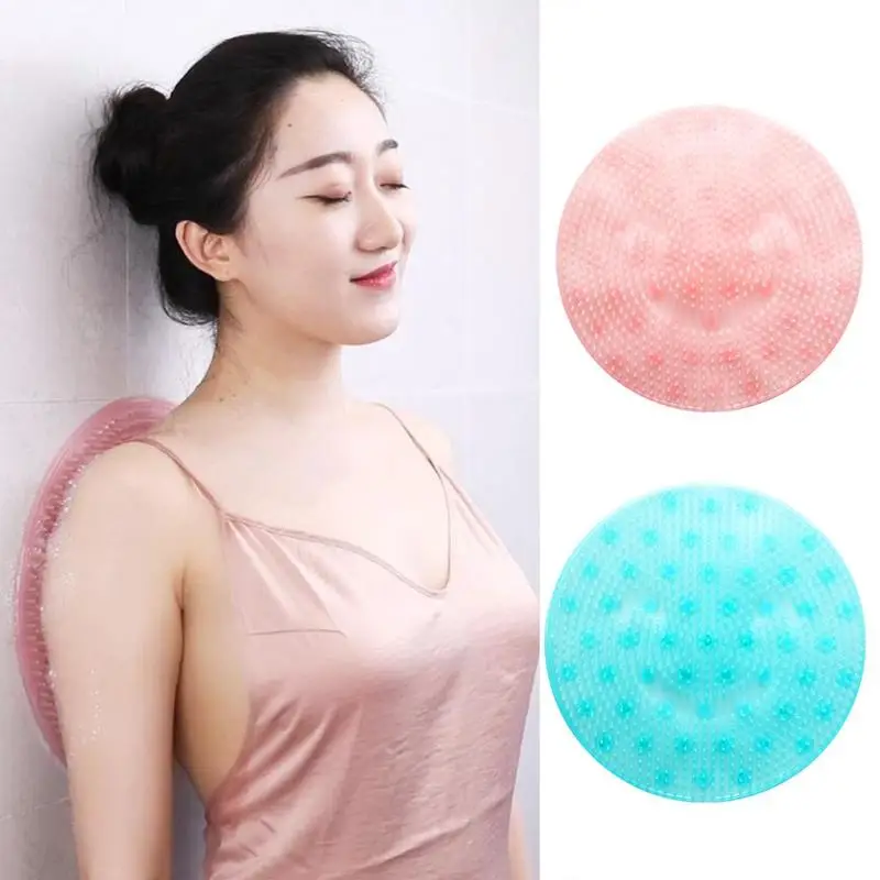 1PCS Shower Silicone Lazy Wash Foot Bath Back Massage Cushion Feet Wash Cleaning Care Brush Foot Massage Mat