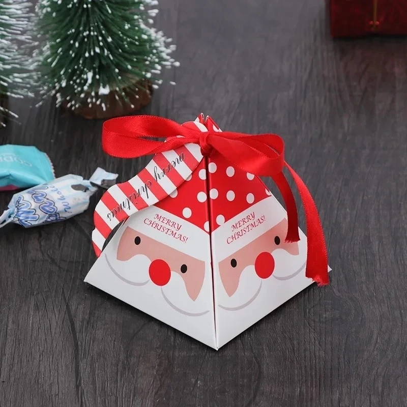 

Рождественский Подарочный пакет, Бумажный Рождественский пакет для духов, кукол, конфет, печенья, печенья, нуги, шоколада, коробка для пакет...
