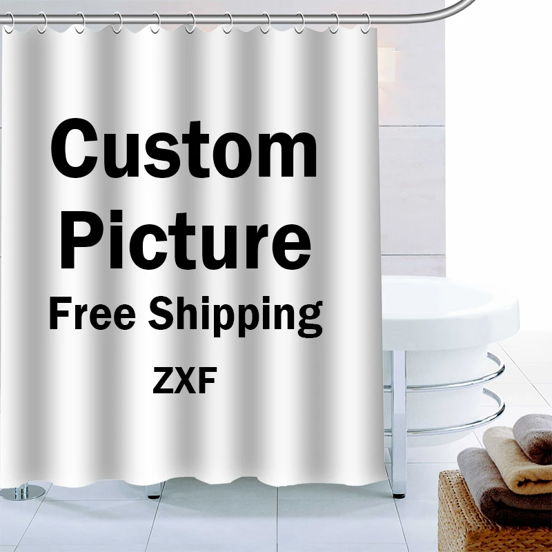 

High Quality Flower Fabric Shower Curtain Waterproof Beautiful Natural Landscape Bath Curtains for Bathroom Decor with Hooks