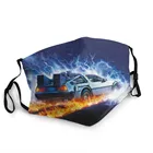 Новая маска для рта с принтом Назад в будущее Пылезащитная татуировка для взрослых детей Delorean Назад в будущее автомобиль косплей маска для лица