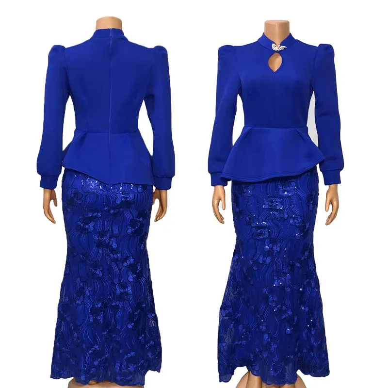 Облегающее платье с блестками и вышивкой Женская африканская одежда вечернее