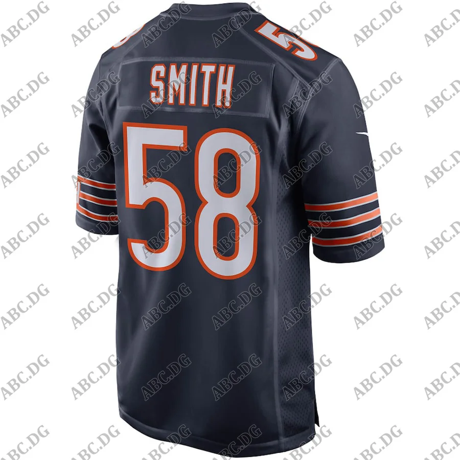 

Customized Stitch American Football Jersey Men Women Kid Youth Chicago Roquan Smith Navy 100th Season Game Jersey
