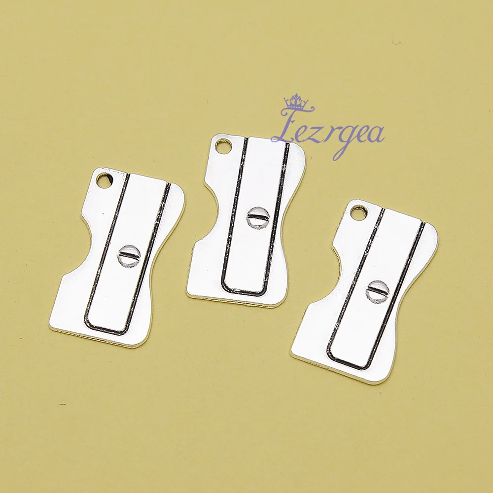 

Очаровательные Точилки с покрытием антикварным серебром, 20 шт./лот, 13x24 мм, подвески для учебы, подвески для школы, фурнитура для ювелирных из...