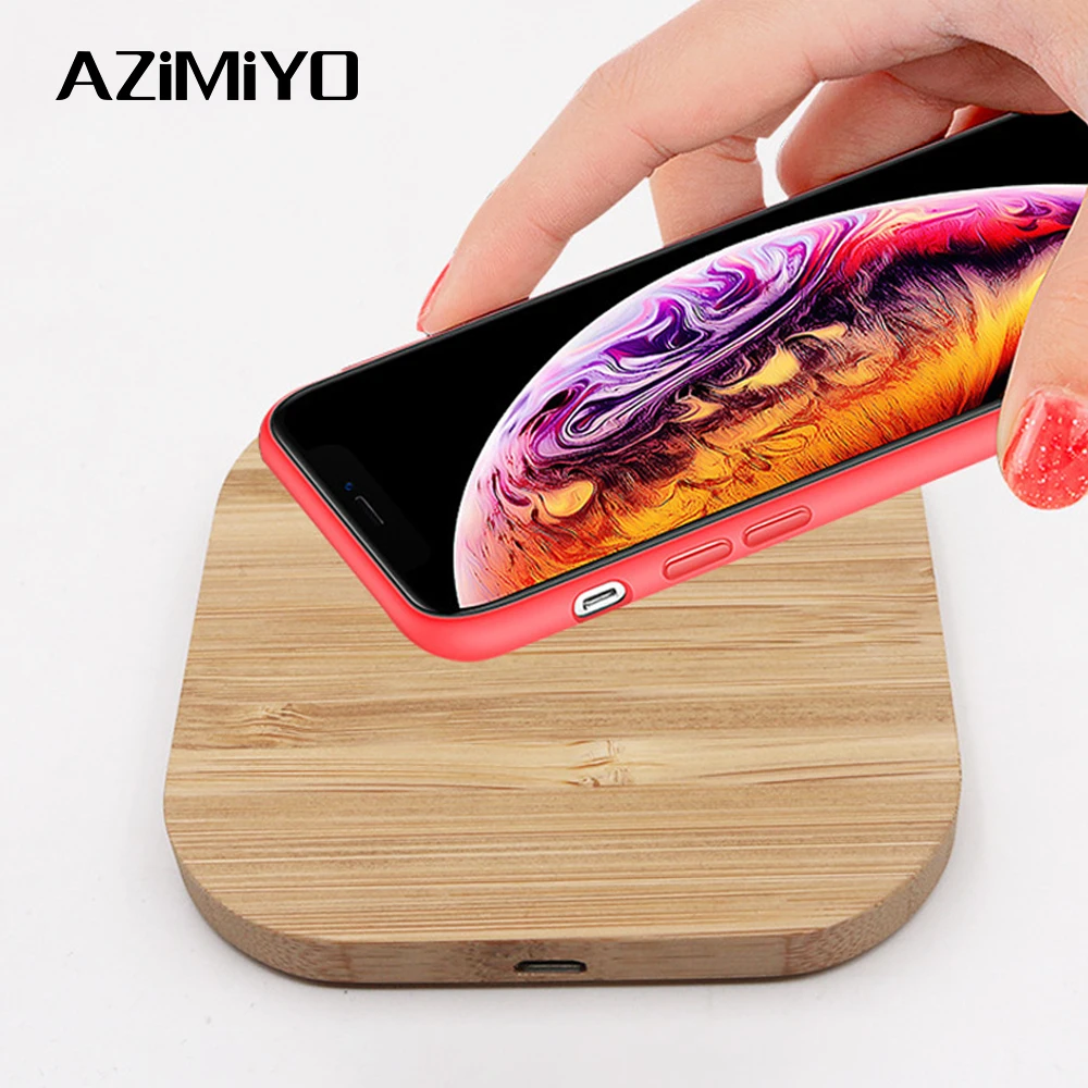 Беспроводное зарядное устройство AZiMiYO Qi для iPhone 11 Pro XS Max XR 8 Plus Samsung S10 S9 S8