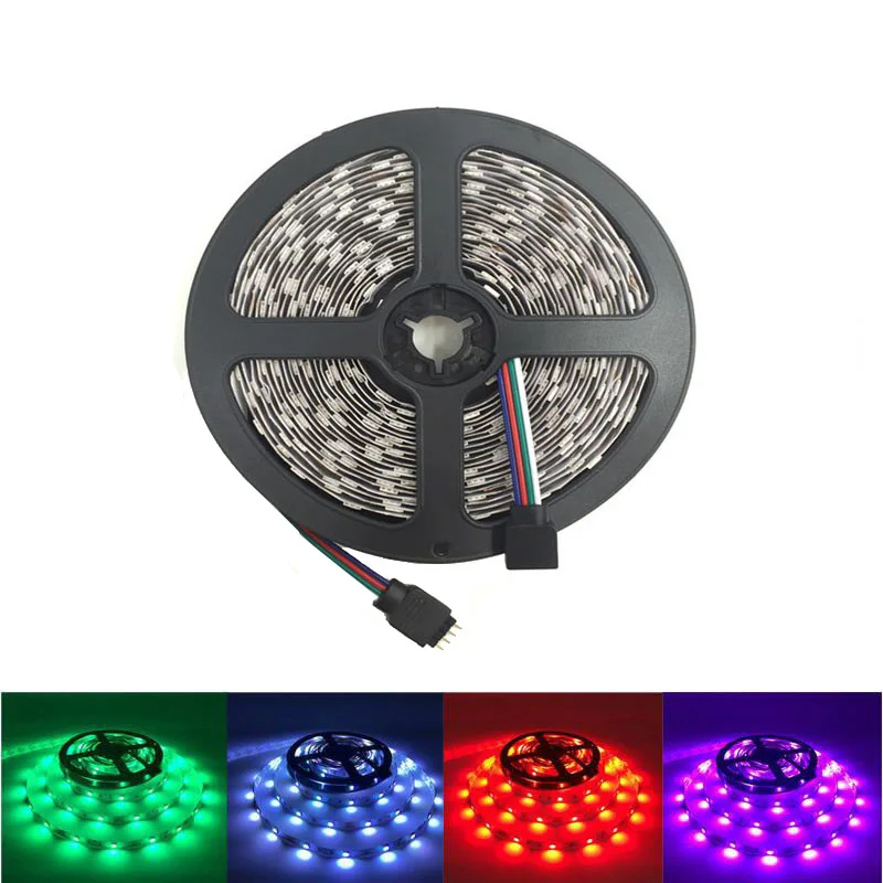 

Светодиодная RGB лента 5050, 12 В, 60 светодиодов/с, 5 м, Диодная лента, лампа, лента, подсветка телевизора для украшения комнаты