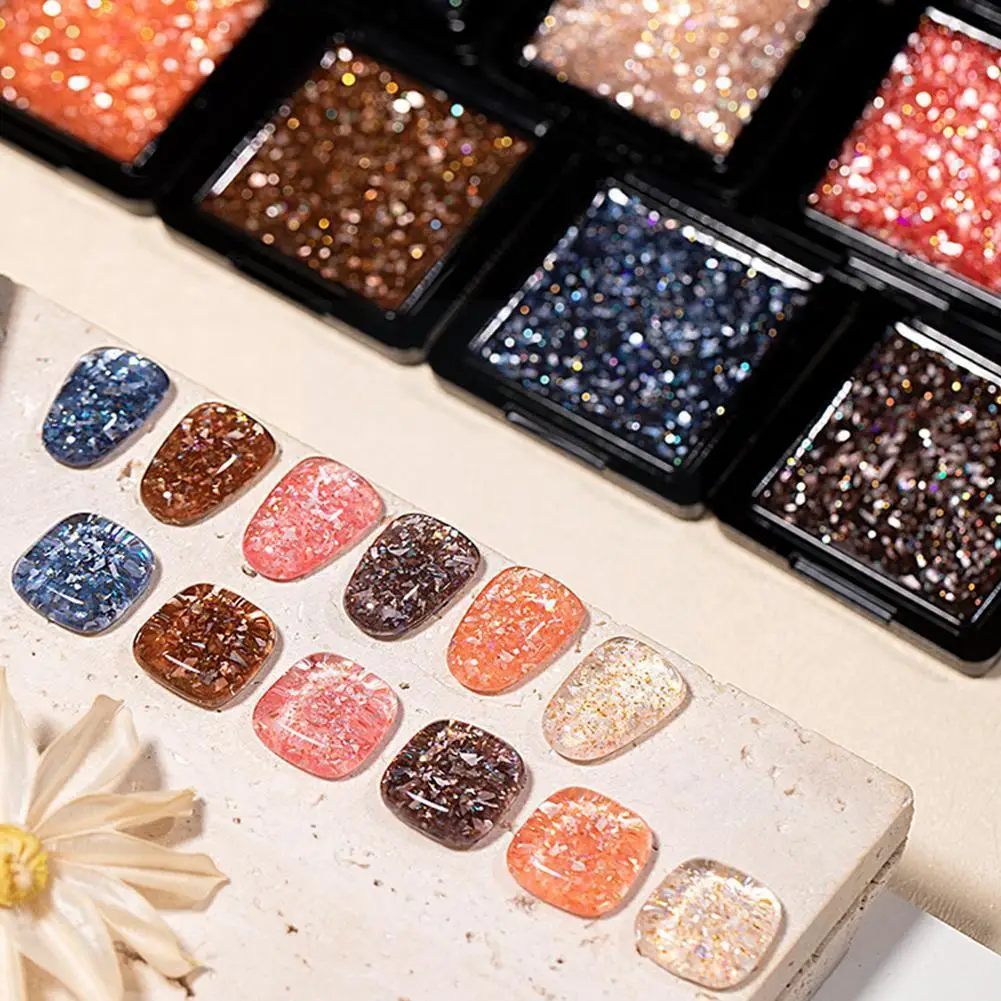 

2021 новый модный Гибридный Блестящий УФ-гель для ногтей уникальные Звездные блестки УФ-лак блестящий гель для дизайна ногтей для маникюрног...