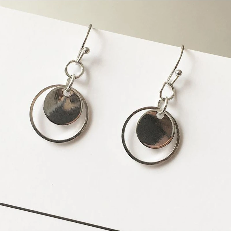 50 шт./лот геометрические аксессуары круглой формы из родиевого цвета сделай сам