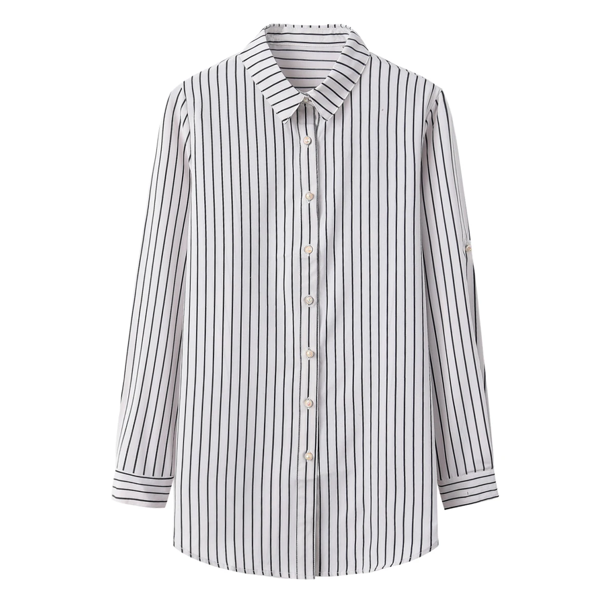 Новинка Осень 2023 модная женская рубашка изысканный принт полосатая Женская