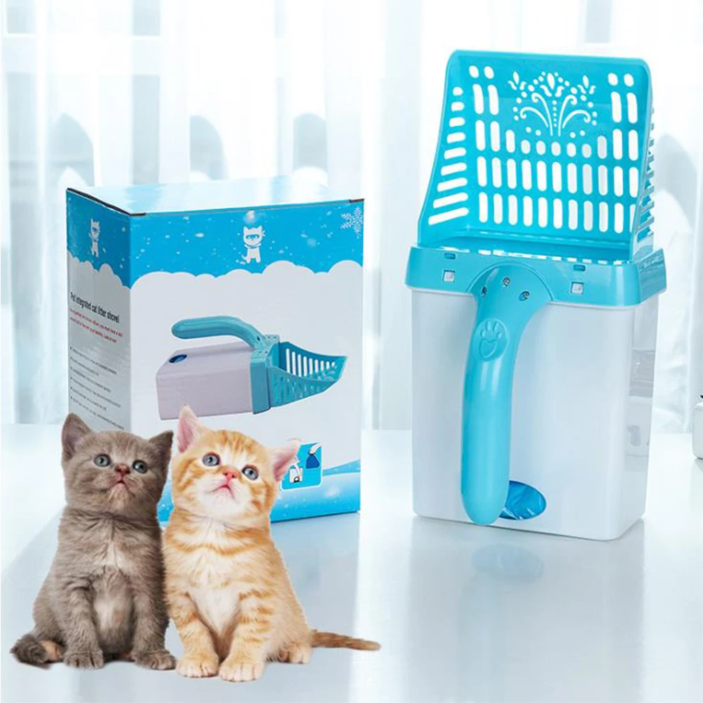 

Cat Litter Shovel Convenient Plastic Cleanning Tools Detachable Trash Can Waste Bag Kitten Poop Cleaning Products Accessories