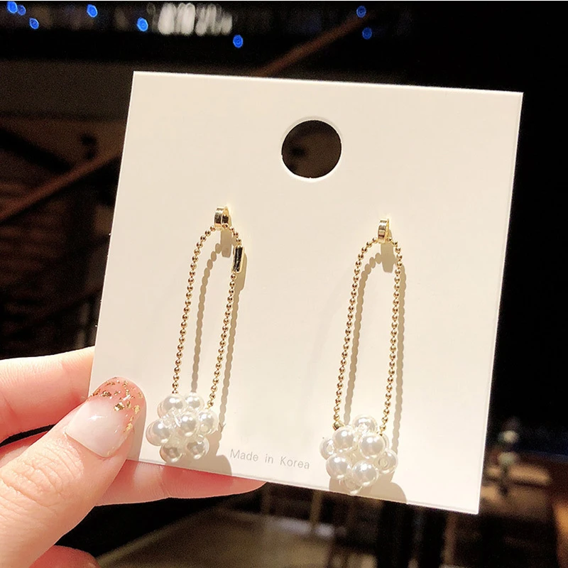 Уникальный дизайн модные простые темпераментные жемчужные шарики Подвесные