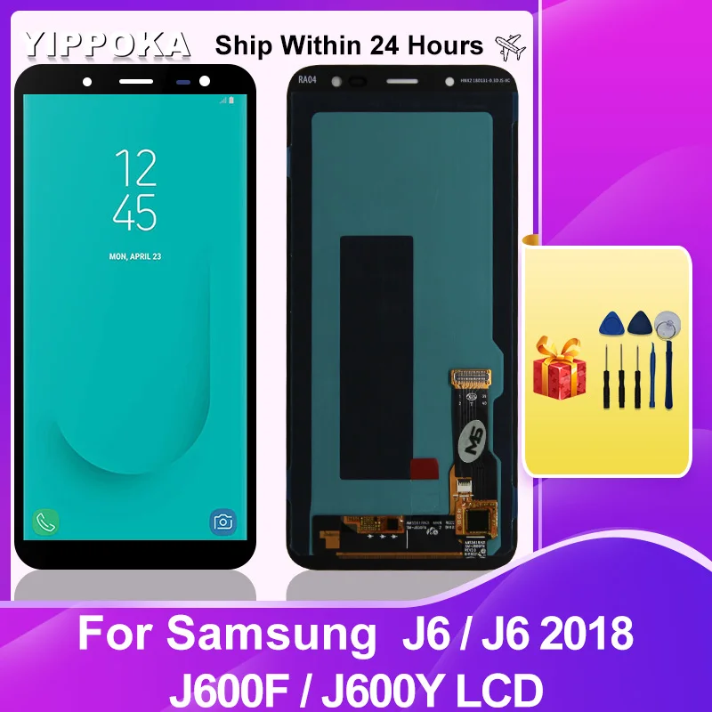 

5.6" AMOLED For Samsung Galaxy J600 Display J6 2018 LCD J600F J600Y Touch Screen For SM-J600F J600G J600FN/DS Assembly Parts