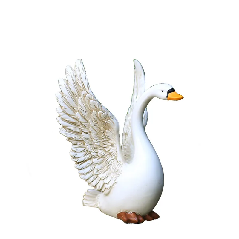 Имитация животных поделки из смолы украшения планшетофон для сада улицы пруда