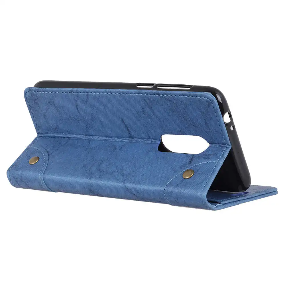 Винтажный флип чехол для Oneplus 7 Pro магнитный ударопрочный из искусственной кожи с