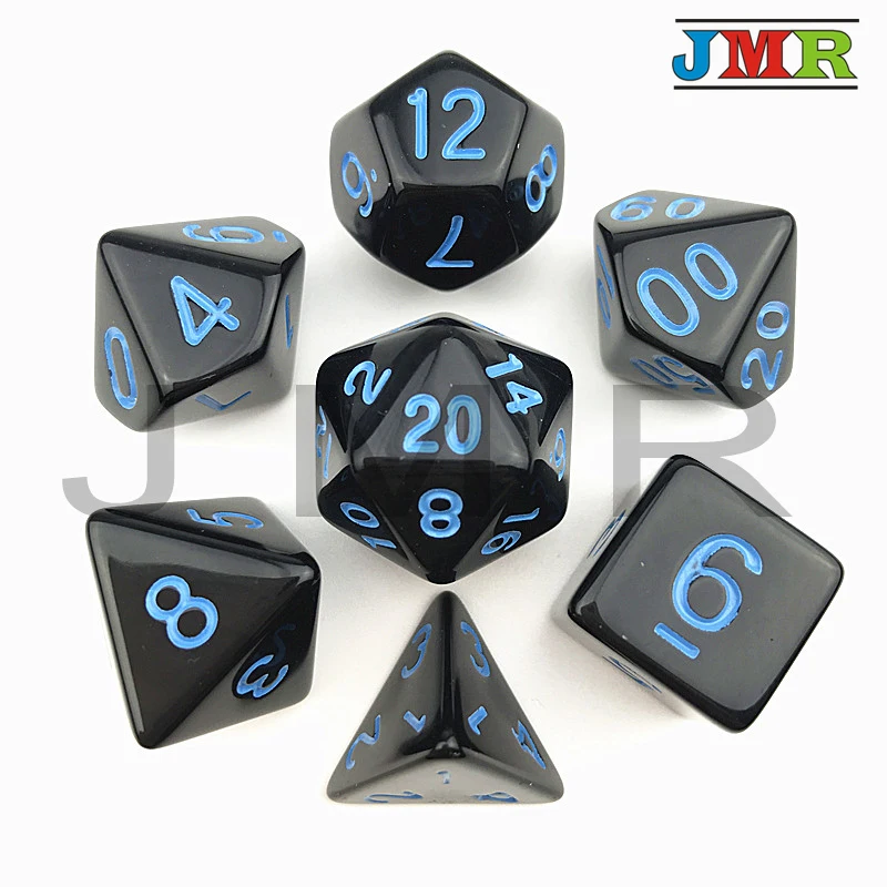 Желтый цвет высшего качества DND 7 шт./лот набор игральных костей D4 D6 D8 D10 % D12 D20