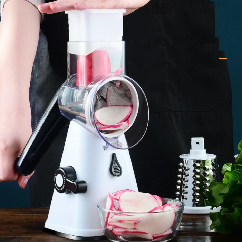 Ручная терка из нержавеющей стали вращающийся барабан резак для овощей ручная