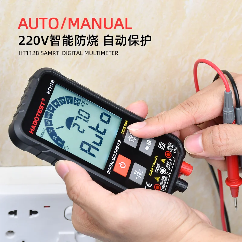 new generation 600v smart phone digital multimeter ohm capacitance hz ac dc ncv advanced multimeter tester