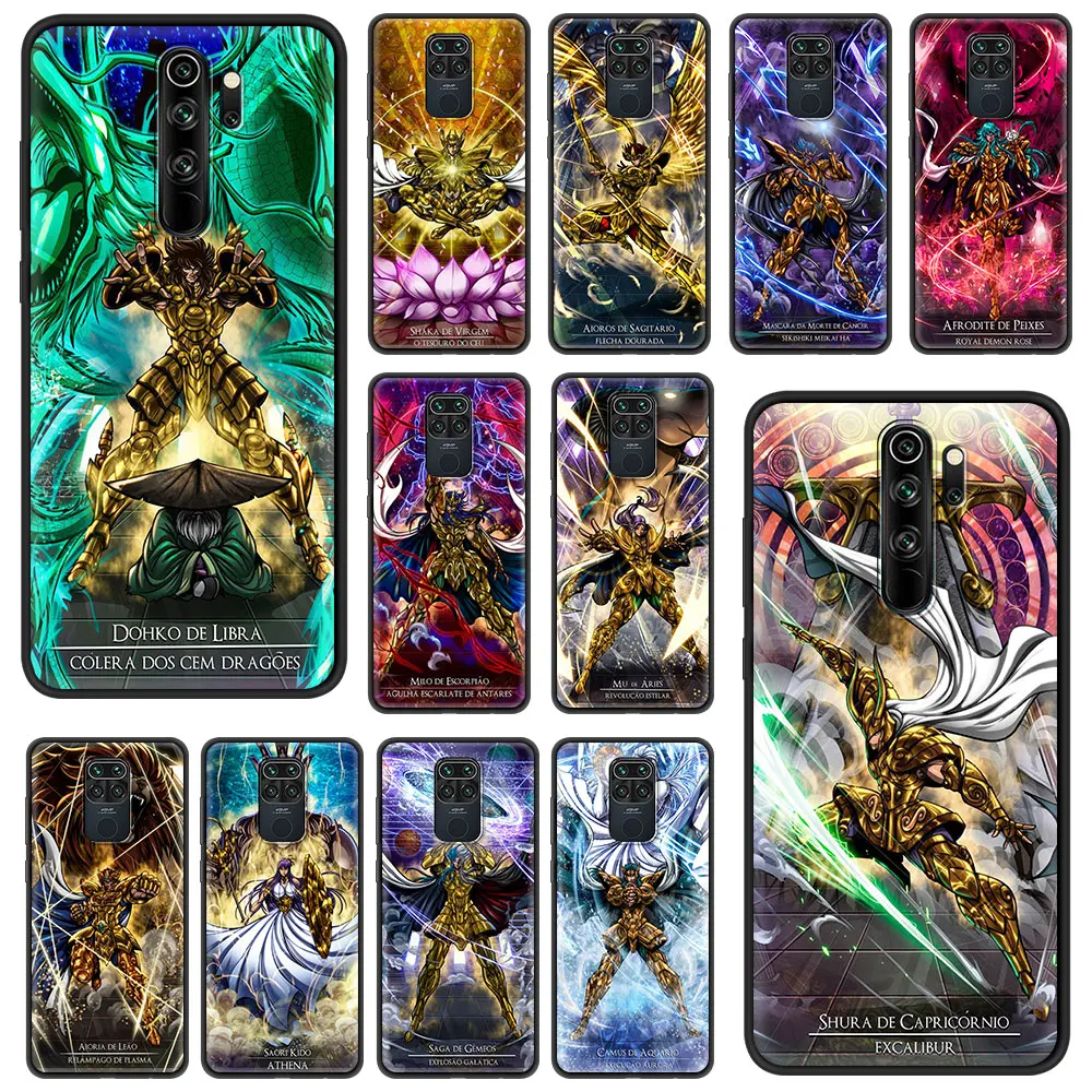 

Silicone Case for Xiaomi Redmi Note 9S 9 8 Pro 8T 7 Soft Cover 9A 9C 8A 7A 6 6A 10X Phone Funda Shell Saint Seiya Knights Coque