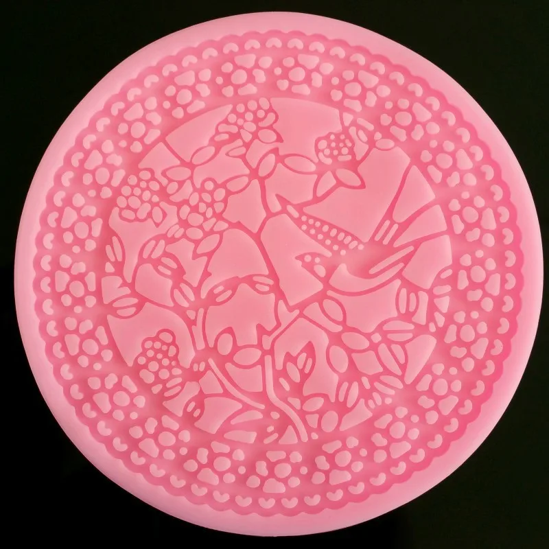 Diy формы для выпечки голубь кружева цветок силикагель модель поиск сахара торт