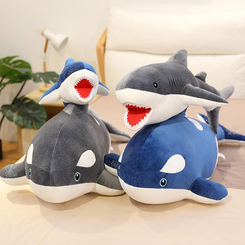 

1PC Whale Plush Toys Popular Sleeping Pillow Travel Companion Toy Cute Stuffed Animal Fish Pillow Toys