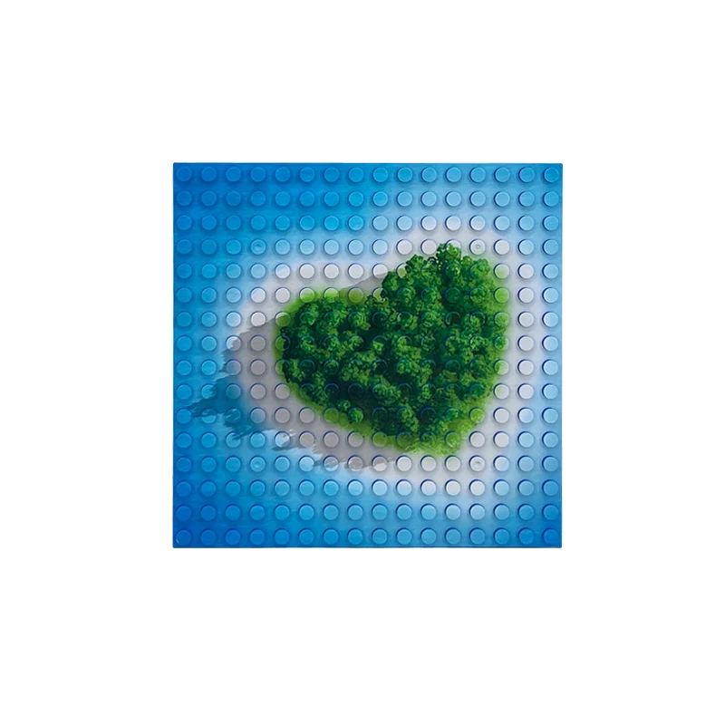 

2021 НОВЫЙ односторонний 16*16 точек остров любовь морская основа стандартная пластина строительный блок DIY игрушки для детей