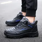 Большой Размеры обувь на нескользящей подошве; Теплые зимние кроссовки для мужчин Спортивная обувь Зимняя мужская обувь для бега; Спортивная женская обувь; Обувь для мужчин черного цвета на меху GMD-0564