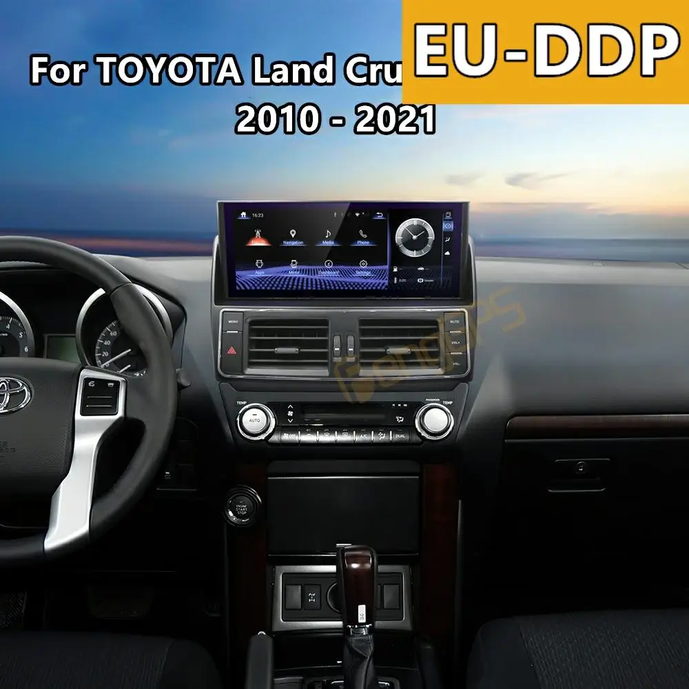 Автомагнитола для TOYOTA Land Cruiser Prado 150 2010 2021 Android 2 din GPS навигация мультимедийный