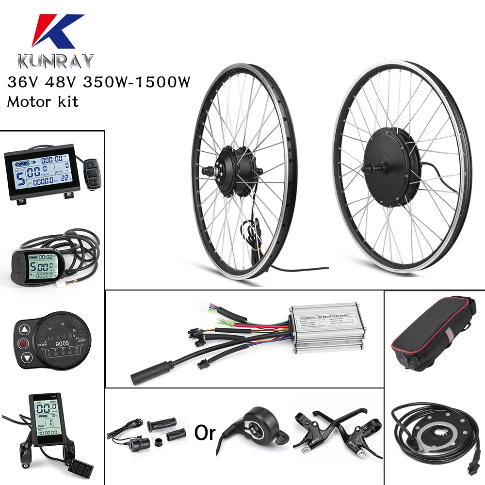 

Electric Bike Conversion Kit Rear BLDC Hub Motor Wheel 36V/48V 500W 1000W 1500W 26 inch Motor Wheel Electric Bicycle Conversion