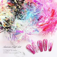 hot 1 box of leamx aurora cellophane fragments nail art gradient irregular strip candy paper jewelry symphony sequin decoration