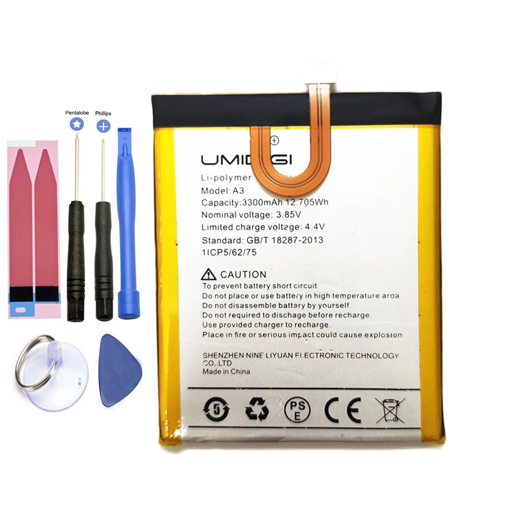 isunoo 3300mah phone battery for umi umidigi a3 a3 pro batteries with tools free global shipping