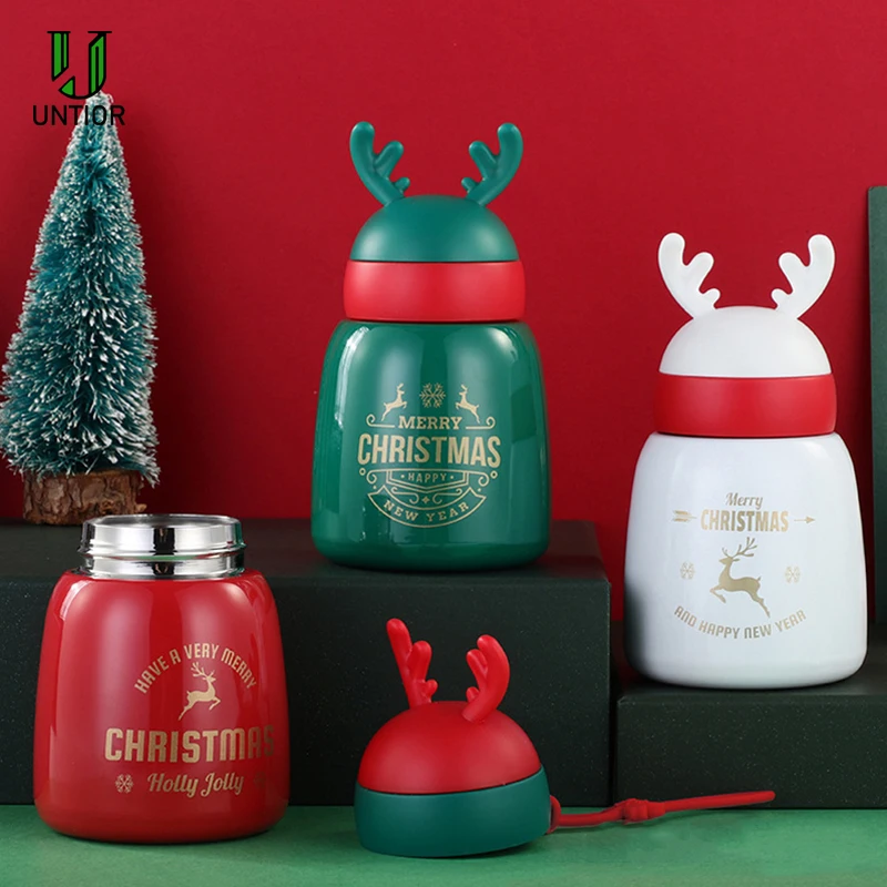 Рождественский термос для воды UNTIOR вакуумная фляжка 330 мл Изолированная бутылка