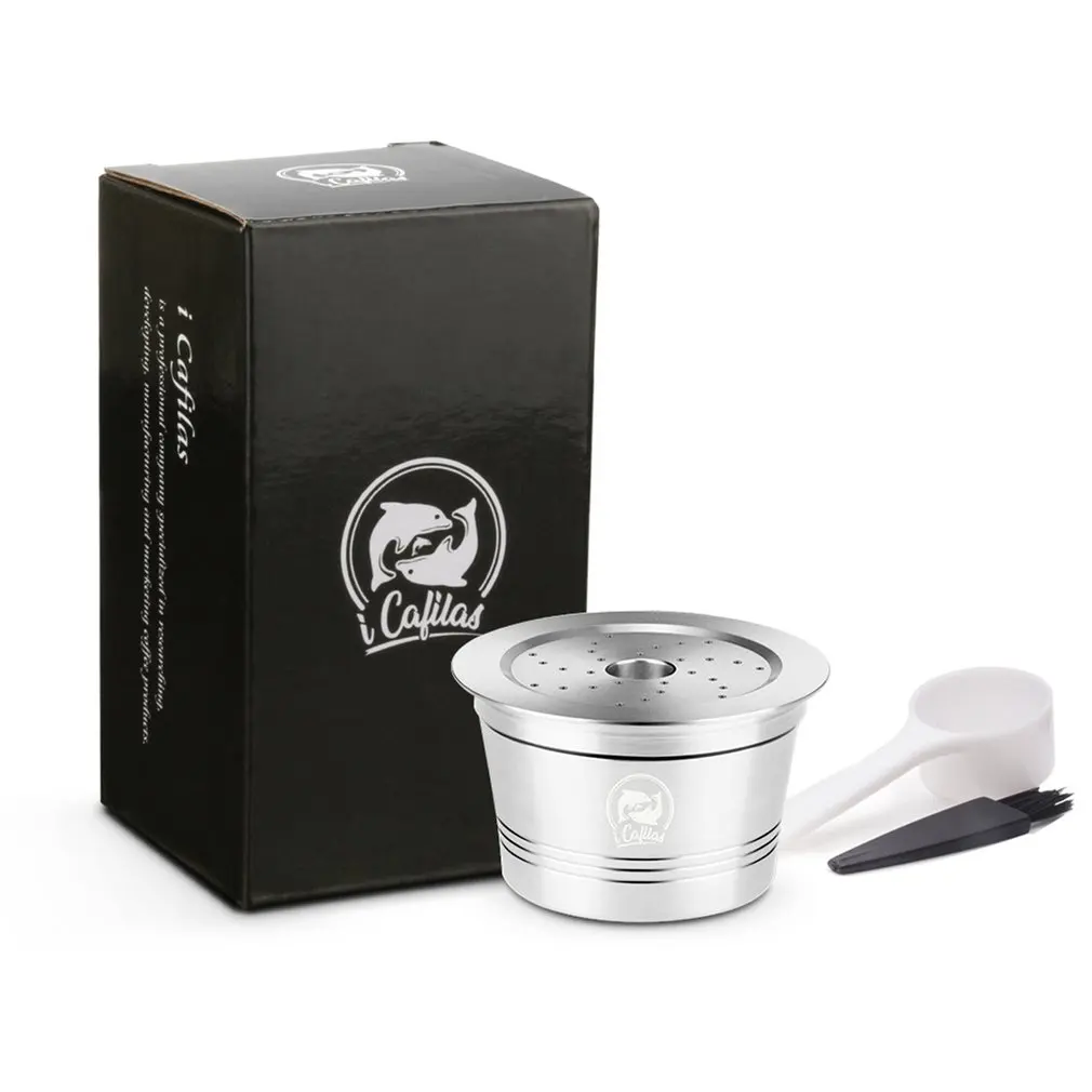 Нержавеющая сталь многоразового кофе капсула Pod фильтр капельница Темпер