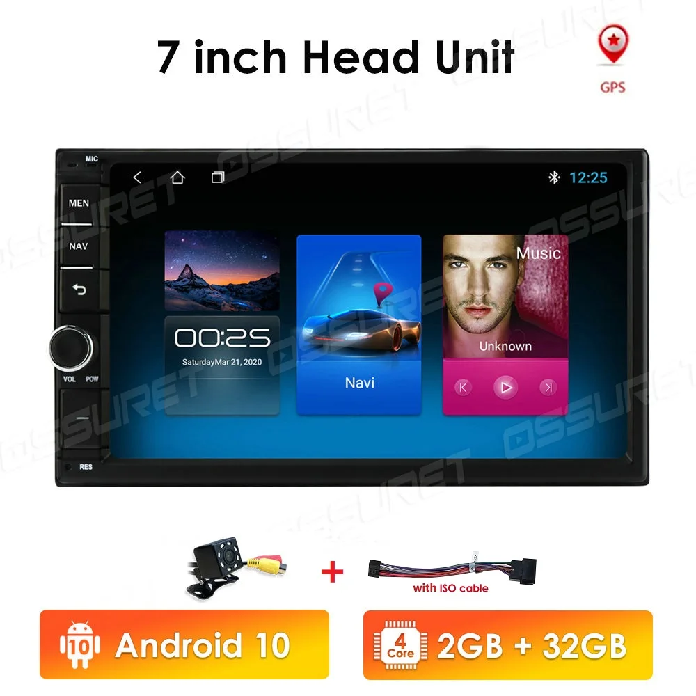 Автомагнитола 2 Din на Android 10 мультимедийный плеер с GPS 5 D универсальная для Volkswagen