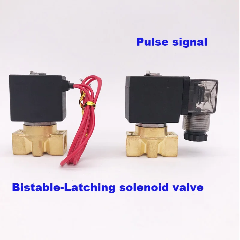 GOGO Brass water mini bistable запирающий Соленоидный клапан Port 1/8 &quot1/4 дюймов 1/1.5/2/2.5/3 мм