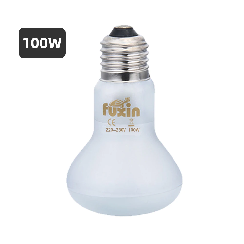WHITE 100W Лампа для рептилий Mini Pet нагревательная лампа E27 УФ дневной и ночной режимы амфибия черепаха, змея лампы тепла лампа для рептилий светильник 25/50/100 Вт AC220-230V - Цвет: WHITE 100W