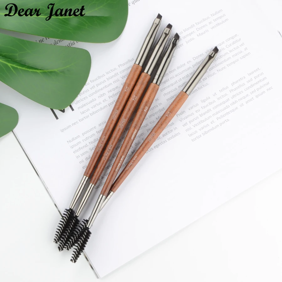 1 шт. #274 двухсторонняя угловая кисть для бровей и глаз кисточка макияжа из