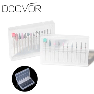 Контейнер для хранения фрез для ногтей, пустая подставка, чехол для ногтей, резак для фрезерного станка, аксессуары для маникюра, 2014 отверстий