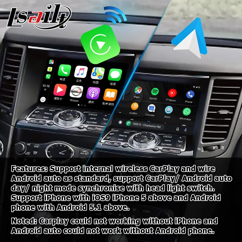 Интерфейс Android / carplay для Infiniti QX70 FX37 FX50 FX 2010 17 с QX50 QX60 QX80 видеоинтерфейс GPS навигация