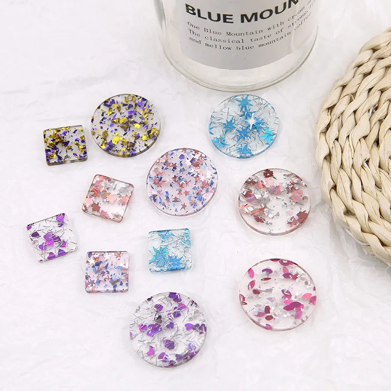 10 шт. элегантные серьги в Корейском стиле с геометрическим узором Круглый Кулон