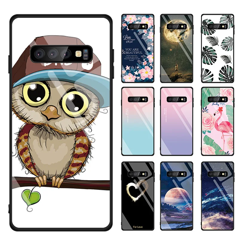 УФ-печать закаленное Стекло чехол КРЫШКА ДЛЯ samsung Galaxy S9 S8 S10 A6 A8 J4 J6 плюс A10 A20 A30 A50 A70 A80 Note 9 10 Pro