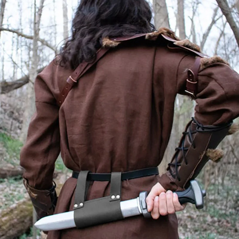 Готический Темный убийца задний кинжал ножны скаббард средневековые саксоны Seax