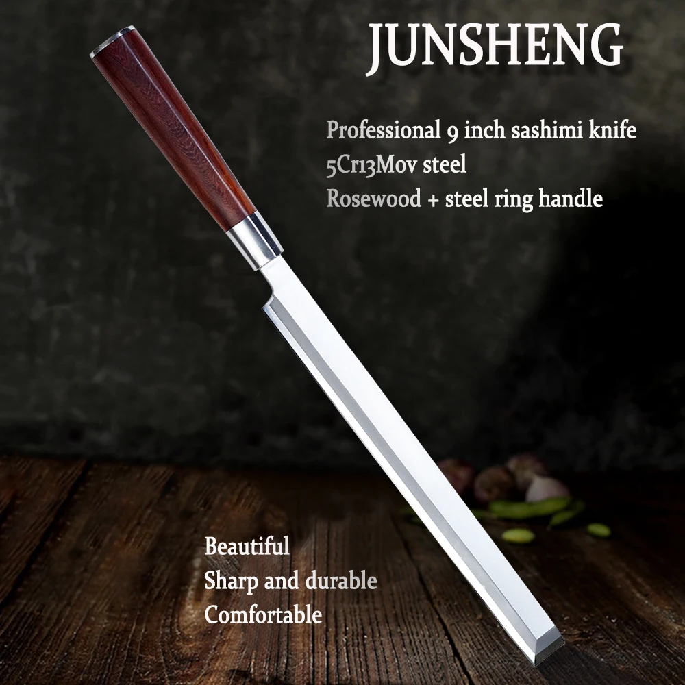 

Японский Нож для суши с высоким содержанием углерода нержавеющая сталь нож для лосося 9 дюймов супер длинные ломтик razor sharp шеф-повара сашими...