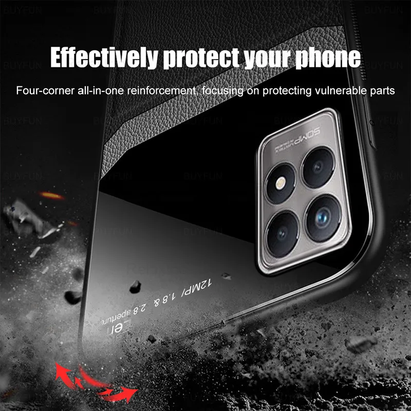 realmi 8i case leather texture plexiglass phone covers for realme 8i 8 i realme8i real me rmx3151 silicon frame shockproof coque free global shipping