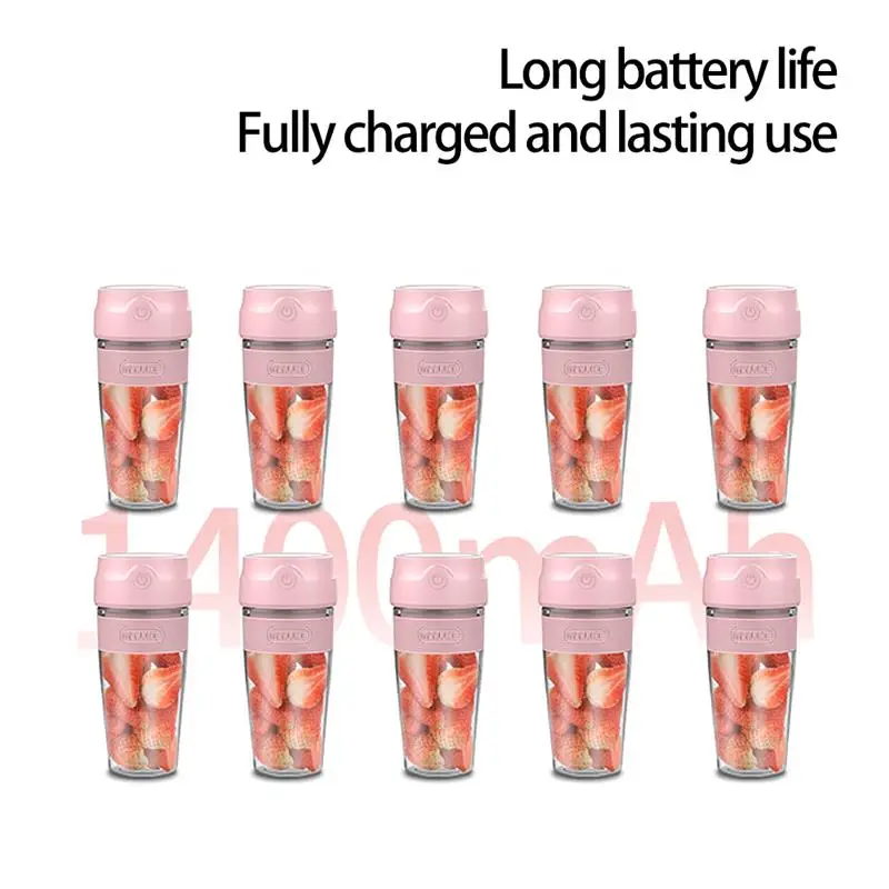 

Portable Mini Blender Juicer Smoothie Maker Strong Wear-resistant USB Charging Electric Fruit Machine