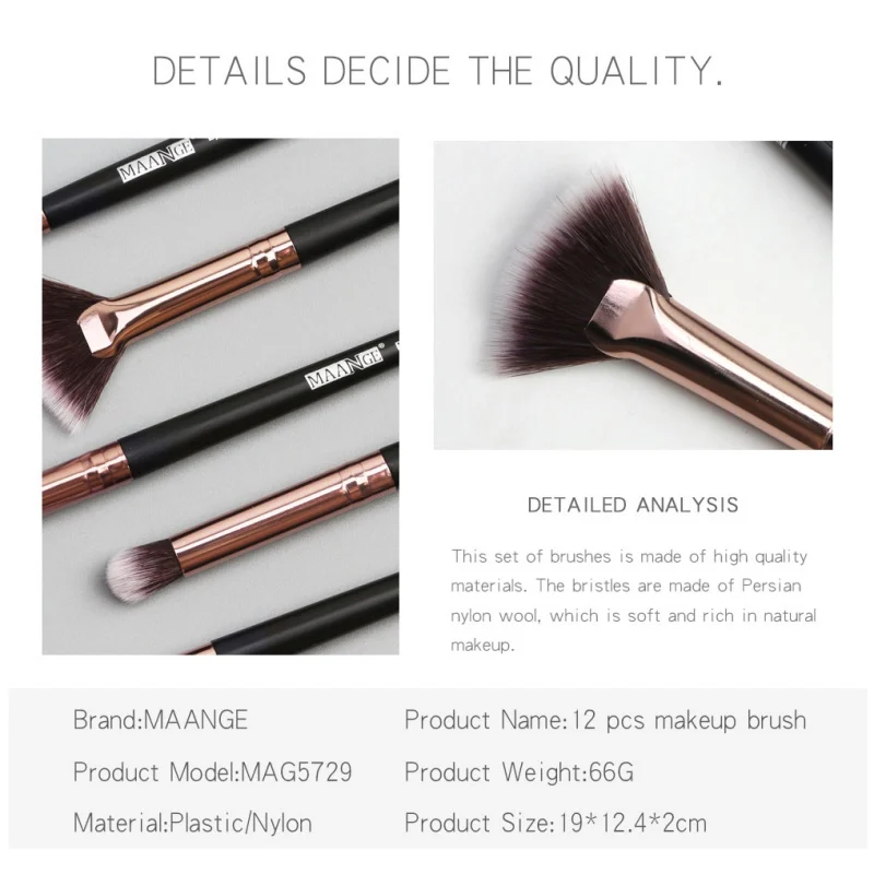 15/12/10/7/4 шт профессиональный макияж кисть для теней для век подводка для губ Горячая кисти для макияжа глаз Кисть Maquiagem комплект