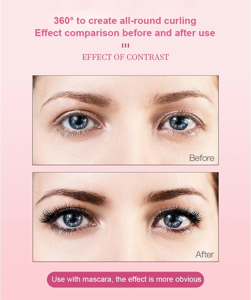 

Mini Electric Heated Eyelash Curler Long Lasting Ironing Eyelash Lifting Accessories Beauty Tools Pro Eyelash Curler